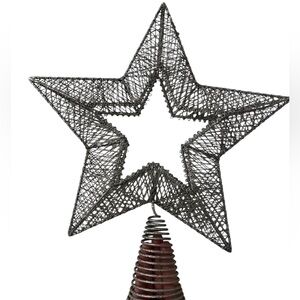 Silver Wire Star Tree Topper Spiral Attachment Classic